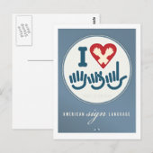 I Love ASL Briefkaart (Voorkant / Achterkant)