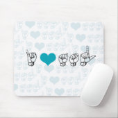 I Love ASL Mousepad Muismat (Met muis)