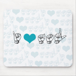 I Love ASL Mousepad Muismat