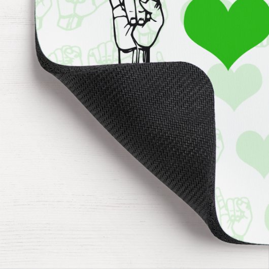 I Love ASL Mousepad Muismat (Hoek)