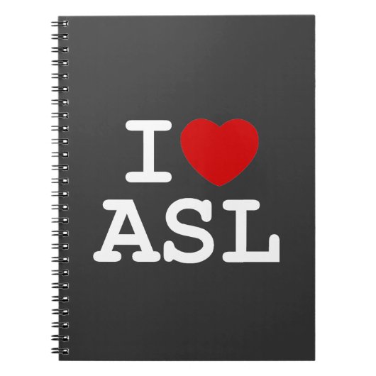 I Love ASL Notitieboek (Voorkant)
