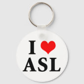 I Love ASL Sleutelhanger (Voorkant)