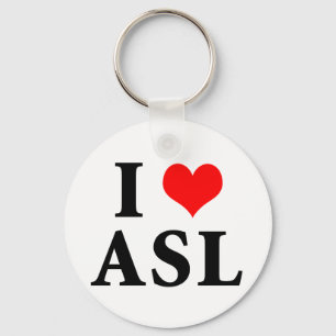 I Love ASL Sleutelhanger