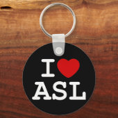 I Love ASL Sleutelhanger (Voorkant)