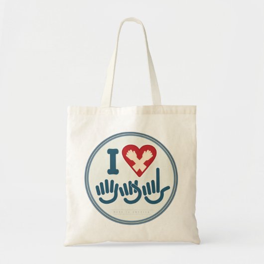 I Love ASL Tote Bag (Voorkant)