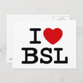 I Love ASL (White) Briefkaart (Voorkant / Achterkant)