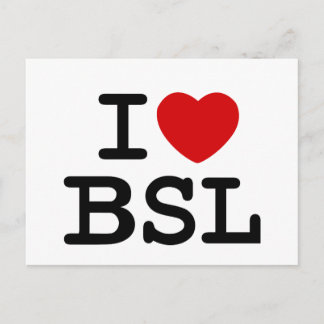 I Love ASL (White) Briefkaart