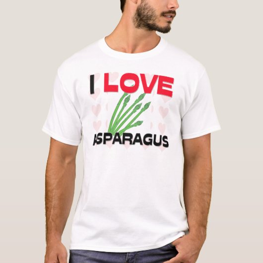 I Love Asparagus T-shirt (Voorkant)