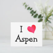 I Love Aspen Briefkaart (Staand voorkant)