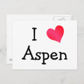 I Love Aspen Briefkaart (Voorkant / Achterkant)