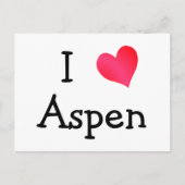 I Love Aspen Briefkaart (Voorkant)