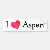 I Love Aspen Bumpersticker (Voorkant)