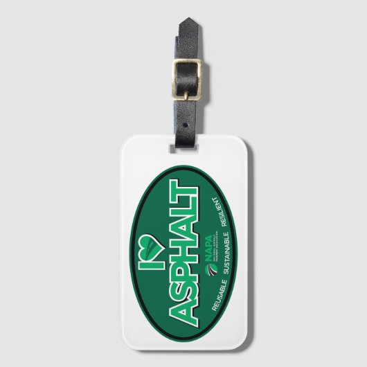 I Love Asphalt Bagagelabel (Voorkant (verticaal))
