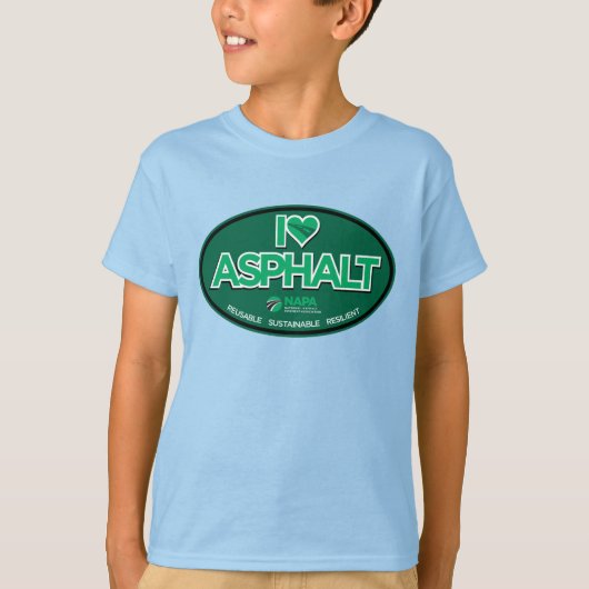I Love Asphalt Kinderen T-Shirt - Blue (Voorkant)