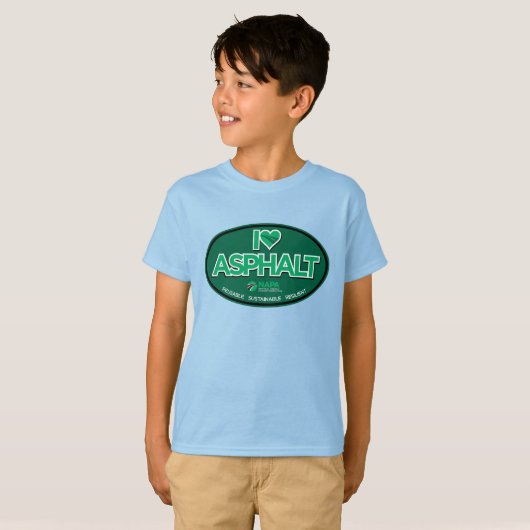 I Love Asphalt Kinderen T-Shirt - Blue (Voorkant volledig)