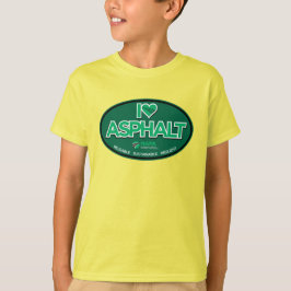 I Love Asphalt Kinderen T-Shirt - Yellow