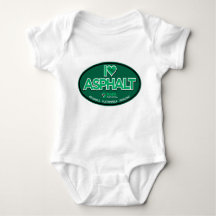 I Love Asphalt One-Piece Baby Bodysuit - White