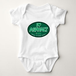 I Love Asphalt One-Piece Baby Bodysuit - White