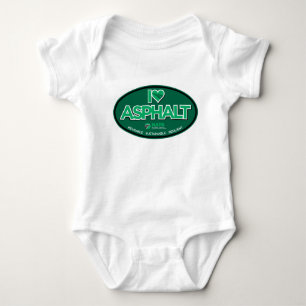 I Love Asphalt One-Piece Baby Bodysuit - White