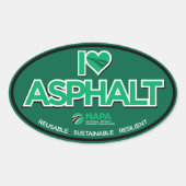 I Love Asphalt Stickers - Oval (Voorkant)