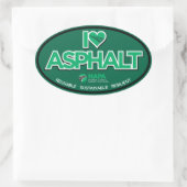 I Love Asphalt Stickers - Oval (Tas)