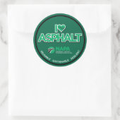I Love Asphalt Stickers - Round (Tas)