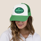 I Love Asphalt Trucker Hat - Green Pet (In situ)