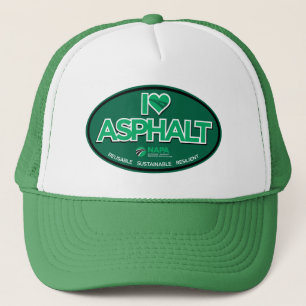 I Love Asphalt Trucker Hat - Green Pet