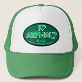 I Love Asphalt Trucker Hat - Green Trucker Pet