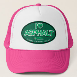I Love Asphalt Trucker Hat - Roze Trucker Pet