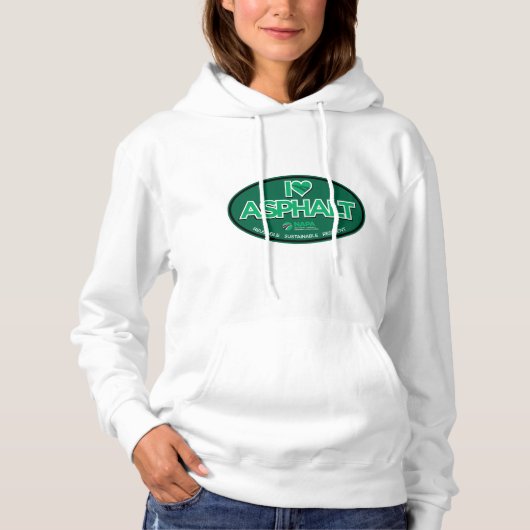 I Love Asphalt Women's Hoodie - White (Voorkant)