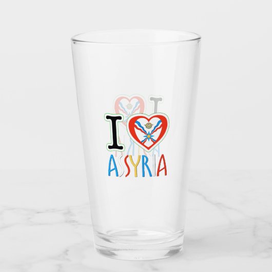 I Love Assyria Glas (Voorkant)