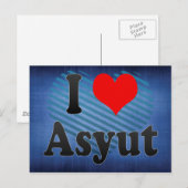 I Love Asyut, Egypt Briefkaart (Voorkant / Achterkant)