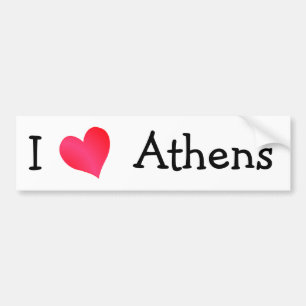 I Love Athens Bumpersticker