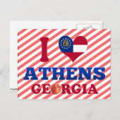 I Love Athens, Georgia Briefkaart (Voorkant / Achterkant)
