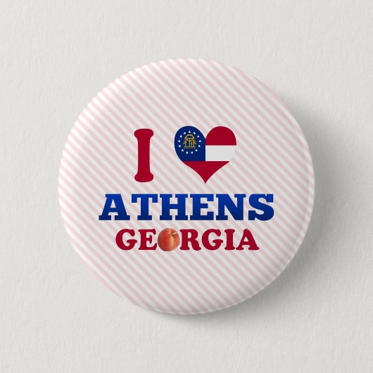 I Love Athens, Georgia Ronde Button 5,7 Cm (Voorkant)