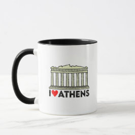I Love Athens with Parthenon Acropolis Landmark Mok
