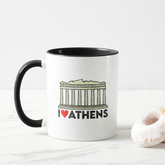 I Love Athens with Parthenon Acropolis Landmark Mok (Met donut)
