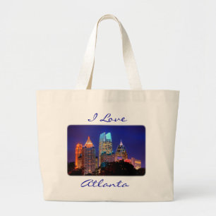 I Love Atlanta Skyline Canvas Budget Totebag Grote Tote Bag