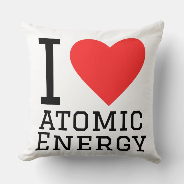 I love atomic energy  kussen (Voorkant)