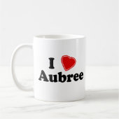 I Love Aubree Koffiemok (Links)