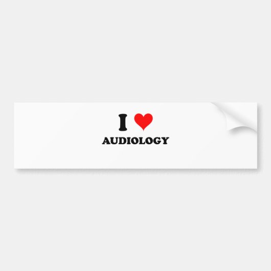 I Love Audiology Bumpersticker (Voorkant)