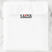 I Love Audiology Ronde Sticker (Tas)