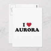 I Love Aurora Illinois Briefkaart (Voorkant / Achterkant)