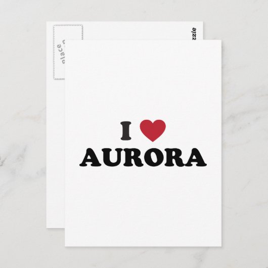 I Love Aurora Illinois Briefkaart (Voorkant / Achterkant)
