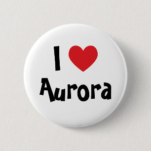 I Love Aurora Ronde Button 5,7 Cm