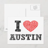 I Love Austin Briefkaart (Voorkant / Achterkant)