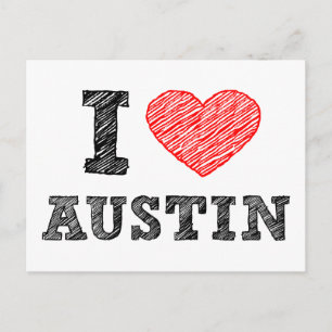 I Love Austin Briefkaart