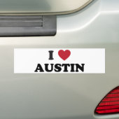 I Love Austin Bumpersticker (Op auto)