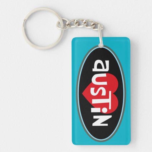"I Love Austin" Sleutelhanger (Voorkant)